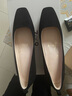 7or9黑凤梨 黑色空气棉高跟鞋浅口方跟真皮单鞋通勤百搭透气女鞋 黑凤梨5cm-配饰需要另外购买 36 实拍图