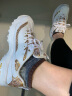 斯凯奇（Skechers）D'LITES复古潮流时尚休闲亮片厚底增高熊猫鞋 11916 白色/金色/WGD 36 实拍图