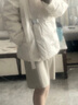 MO&Co.设计感羽绒服冬季机能风金属搭扣宽松高领轻暖摩安珂 奶白色-第2批 M 实拍图
