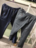 【两件装】裤子男夏季休闲裤男士冰丝速干直筒裤弹力商务透气宽松运动长裤子 深灰色+藏青色【两条装】 XL【建议120-130斤】 实拍图