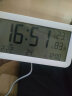 码仕闹钟学生温湿度计大屏充电电子智能多功能夜光儿童LCD床头钟白 晒单实拍图