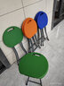 迈亚家具塑料折叠凳子便携家用餐桌高圆凳简约现代创意时尚凳折叠椅子 墨绿色 塑料面 实拍图