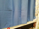 云瑾宿舍床帘下铺学生上铺棉麻强遮光围帘寝室加厚遮光布隔音帘 藏青棉麻(1片帘) 宿舍下铺（1.2米高） 实拍图