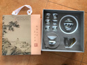 红英陶瓷 景德镇高白泥千里江山水中式功夫陶瓷茶具套装家用陶瓷盖碗茶杯礼品整套盖碗茶杯带茶洗 礼品盒 五彩千里江山10头 实拍图