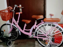 凤凰（PHOENIX） 自行车女男母子车可带娃双人车接送小宝宝孩子城市轻便代步单车 24寸亲子车粉色【加厚铝合金轮】 实拍图