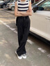 翊尚美黑色西装裤子女春秋冬季新款通勤职业直筒小个子宽松休闲阔腿裤3X 实拍图