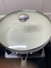 蒙德康日本陶贝瓷不粘锅炒菜锅平底家用煎锅不沾锅电磁炉煤气灶通用 【贝瓷】28CM-适用3-4人 28cm 实拍图