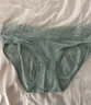 金三塔女式内裤女真丝花边低腰无痕三角裤NZF9C218 浅青瓷色3117 L 实拍图