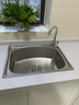 柯邦不锈钢水槽洗菜池水槽单槽一体拉丝加厚不锈钢洗菜盆厨房阳台水槽 单冷龙头套餐 升级加厚56*42 实拍图