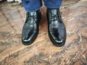 意尔康男鞋 皮鞋男春季新款真皮软面舒适透气男商务鞋正装婚庆皮鞋 黑色 44 实拍图