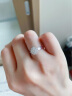 DR求婚钻戒铂金BELIEVE简奢新娘捧花订婚钻石戒指礼物A16022 【共约39分】20分F色VS2 实拍图