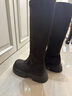 百丽（Belle）长筒靴女商场同款显瘦瘦瘦弹力靴A4X1DDC3 棕色 38 (240mm) 实拍图