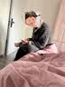 浪莎睡衣男情侣家居服冬季加绒加厚带口袋可外穿高级感法兰绒女士套装 实拍图