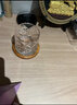 PAKCHOICE威士忌酒杯白兰地冰川纹烈洋酒水晶雕花古典玻璃解压陀螺旋转杯子 【竖纹275ml】带竹木杯托 实拍图