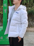 斐乐（FILA） 羽绒服男装冬季保暖连帽运动休闲长袖加厚外套开衫男装上衣 标准白-WT M 170/92A 实拍图