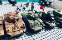 JEU1/72拼装坦克世界模型套装 二战德系苏系虎式豹式三号突击车 坦克世界苐二弹八只装 实拍图