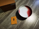 九土手工日式陶瓷高脚盘茶点盘果盘糕点零食高足托盘创意复古餐具家用 款式三【窑变红】 实拍图