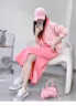 奥尚时尚炸街休闲运动套装女秋洋气减龄设计感假两件卫衣半身裙套 7023-粉色上衣+玫红色半身裙 M建议80-100斤 晒单实拍图