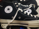 匡威（Converse）男鞋女鞋 ALL STAR系列经典帆布鞋休闲情侣休闲鞋学生板鞋 【高帮宝蓝】经典胶印LOGO A05589 41.5 实拍图