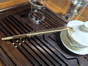 班意 铜茶夹洗杯夹 功夫茶镊子茶杯夹 茶夹子茶具配件茶道 一体成型两用铜夹 实拍图