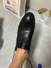 回力皮鞋男结婚新郎鞋2025新款男士休闲黑色商务正装尖头增高男款 黑色尖头商务【内增高2.5cm】 40 实拍图
