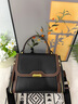 viney牛皮手提斜挎包包女包轻奢高级感单肩生日礼物送女友老婆 【黑色】实用高端品牌百搭小方包 实拍图
