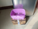 惬艺 小清新手提洗澡篮子收纳筐框大号塑料浴室洗浴筐装洗漱用品收纳篮 紫色(大号30*20.5*15cm) 实拍图
