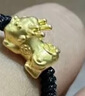 金定缘 黄金转运珠路路通足金999本命年 红绳手链黄金配件diy送女友 21.貔貅宝宝约0.18-0.21g 实拍图