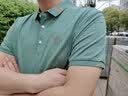 罗蒙凉感冰丝短袖t恤衫男士夏季新款翻领POLO高端上衣半袖爸爸送父亲 中灰 【单件装】 M (170) （适合115-130斤） 实拍图