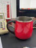先行(CENSUN) 304不锈钢保温保冷杯男女带盖茶杯创意大容量咖啡杯办公家用水杯 红色(320ML) 实拍图