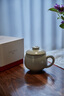 雅瓷「父亲节礼物」汝窑茶杯办公室陶瓷杯子带盖喝茶泡茶杯小青杯礼物 汝窑小青杯 340ml 1只 实拍图