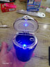莱琥 车载烟灰缸 带LED灯汽车烟灰缸车内带盖车用烟灰缸 车载烟缸 适用于丰田卡罗拉RAV4荣放雷凌 神秘黑（银盖黑身）通用款 实拍图