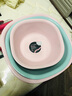 茶花脸盆洗脸盆塑料小盆子方盆儿童脸盆婴儿面盆宝宝洗手盆学生宿舍脸盆洗衣盆 浅粉色 大号方盆 实拍图