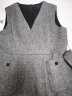 颜域羊毛针织无袖连衣裙女冬装2023新款时尚V领收腰中长款背心裙 灰色1 L/40 实拍图
