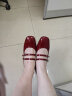 拔佳（Bata）【林允同款】玛丽珍单鞋女春秋商场新款洛丽塔中跟软底AHA07AQ3 红色（新） 36 晒单实拍图