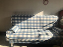 徽月 多功能折叠沙发床两用简易三人位小户型客厅租房家具懒人沙发 【天蓝】炫彩麻布 【海绵款】1.5米长2扶手2腰枕 实拍图