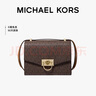 MICHAEL KORS礼物送女友轻奢MK女包HENDRIX单肩斜挎包信封包 迷你深棕/橡果棕 实拍图