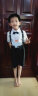 GOKU花童男童礼服套装夏季背带裤儿童帅气小西装男孩夏季黑色英伦西服 黑色 130（建议体重43-50斤） 晒单实拍图