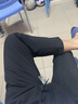 百鹊亭 裤子男2025夏季薄款潮流百搭冰丝休闲裤男宽松直筒九分小西裤男 K02黑色+灰色（直筒裤脚） XL 实拍图
