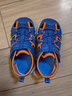 Skechers斯凯奇童鞋男宝宝凉鞋小童包头沙滩鞋魔术贴夏季学步鞋400041N 男童/蓝色/橘色/BLOR 26 实拍图