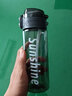 潮流个性塑料吸管杯学生运动水壶健身杯吸水杯便携防漏杯随手杯 标配600ml绅士黑+提绳【手感厚实】 实拍图