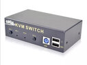 eKL-21U  KVM切换器2口 VGA多电脑2进1出USB自动 无线键鼠显示器切换共享器配线 实拍图