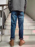 真维斯（Jeanswest）牛仔裤男春夏季商务休闲高端直筒修身男裤潮流新款弹力百搭裤子男 深蓝 32 码(2尺5) 实拍图