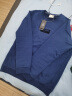 乔丹QIAODAN卫衣男外套春夏季长袖圆领套头衫针织上衣运动服 沉静蓝-330A-常规 XL 实拍图