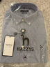 哈吉斯（HAZZYS）男装秋季衬衣双色小千鸟格经典商务休闲衬衫ASCZK12CK03 藏青色NV 175/96A 48 实拍图