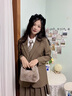 伊梵络 质感毛绒手提包包女2024新款时尚秋冬毛毛包百搭小众链条斜挎包 浅咖色 实拍图