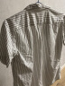 构致（GLOY&ZENITH）夏季五分袖短袖衬衫男休闲薄款衬衣男士日系纯棉条纹文艺中袖上衣 淡绿色 M（95-110斤） 晒单实拍图