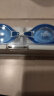 英发（YINGFA）泳镜 高清防雾防水休闲训练平光大镜框护目成人男女游泳眼镜 蓝色 实拍图