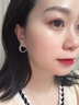 Arsis耳饰女自由搭配古巴耳钉女时尚饰品女耳环女生日送女友 镶锆链条C圈耳钉 实拍图