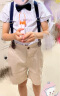 GOKU男童礼服套装夏季儿童背带裤花童小西装英伦风幼儿园毕业服演出服 蓝色 110（建议体重30-37斤） 晒单实拍图